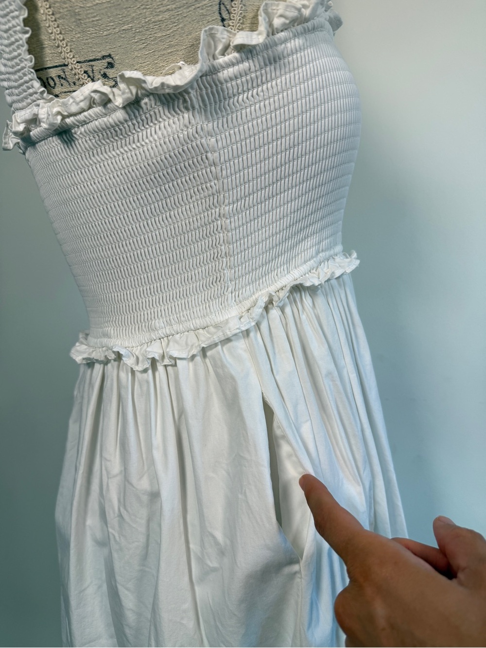 Altar'd State White Smocked Square-Neck Maxi Dress - Picture 5 of 8